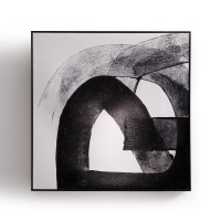 Комплект из 2 полотен ручной Работы Abstrato единый размер черный AM.PM  фото, kupilegko.ru